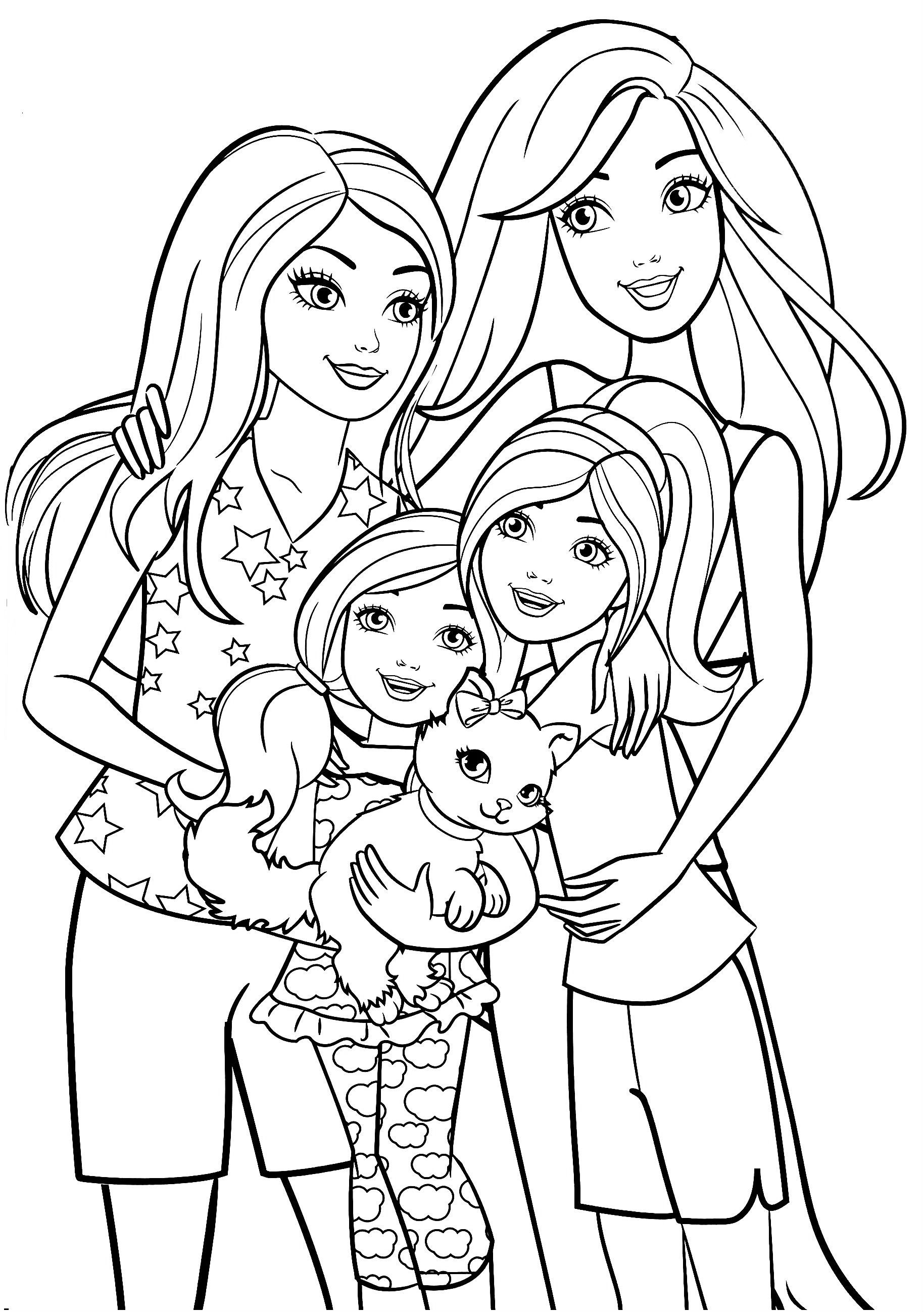 Printable Barbie And Friends Coloring Pages Pdf - Free Printable Barbie And Friends Coloring Pages