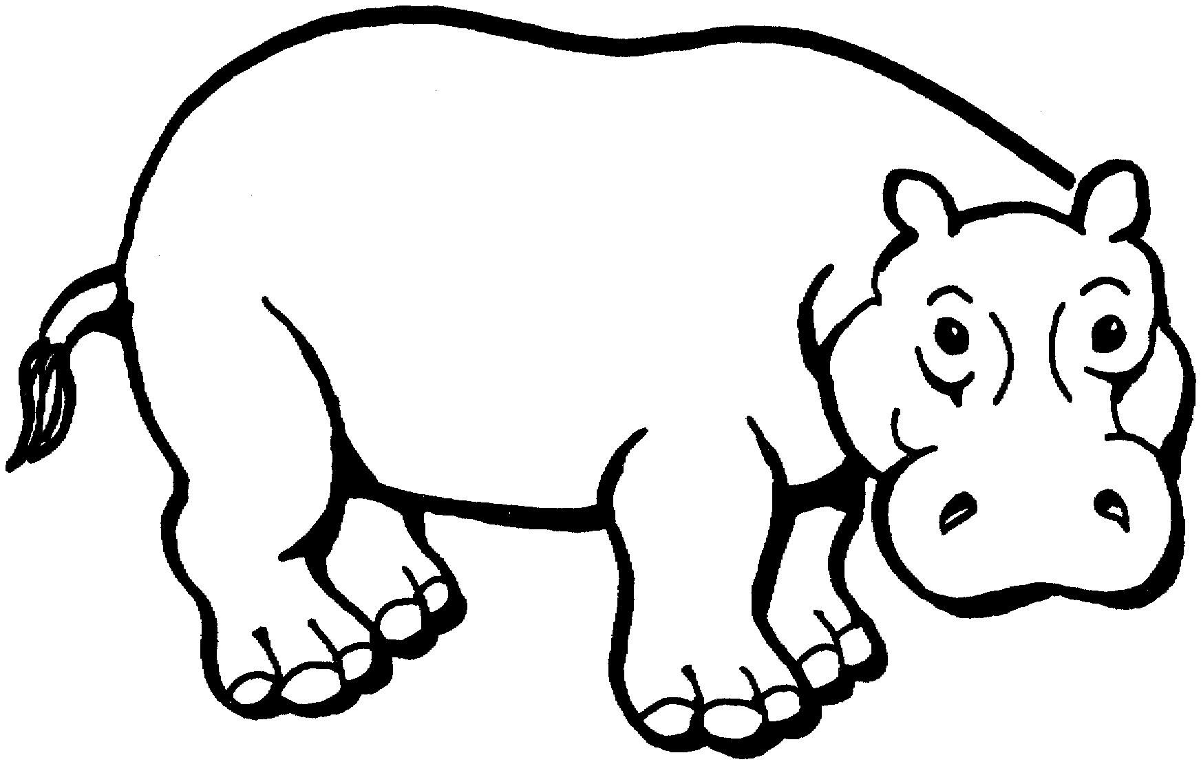 Printable Hippo Coloring Pages Pdf - Free Printable Hippo Coloring Pages