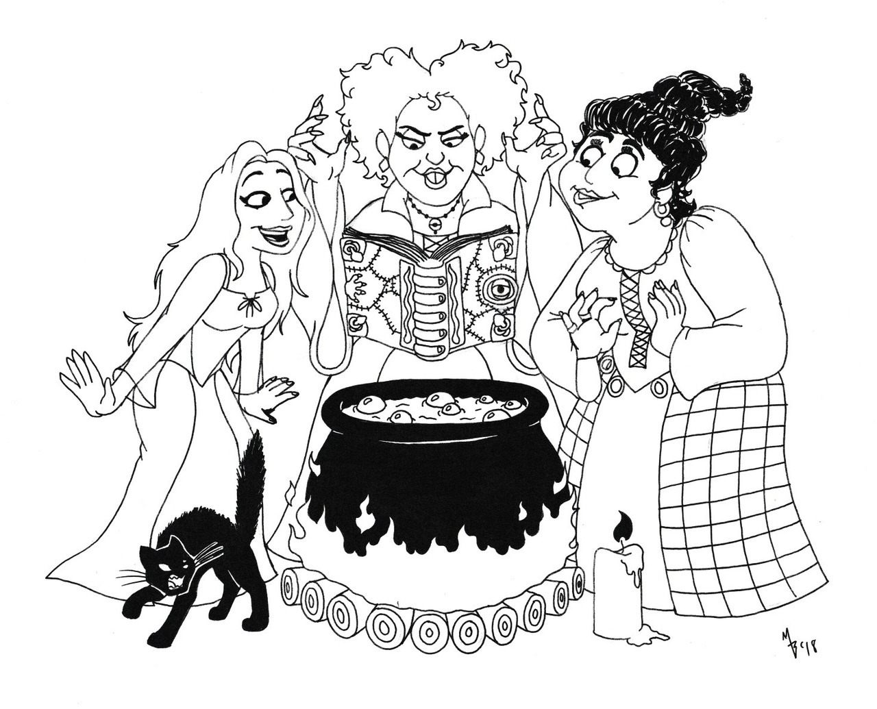 Printable Hocus Pocus Coloring Pages - Free Printable Hocus Pocus Coloring Page