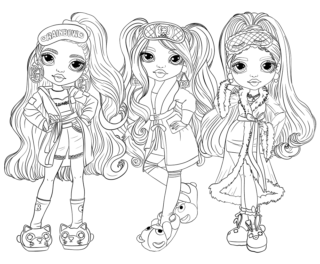 Rainbow High Coloring Pages PDF Printable - Free Printable Rainbow High Coloring Pages