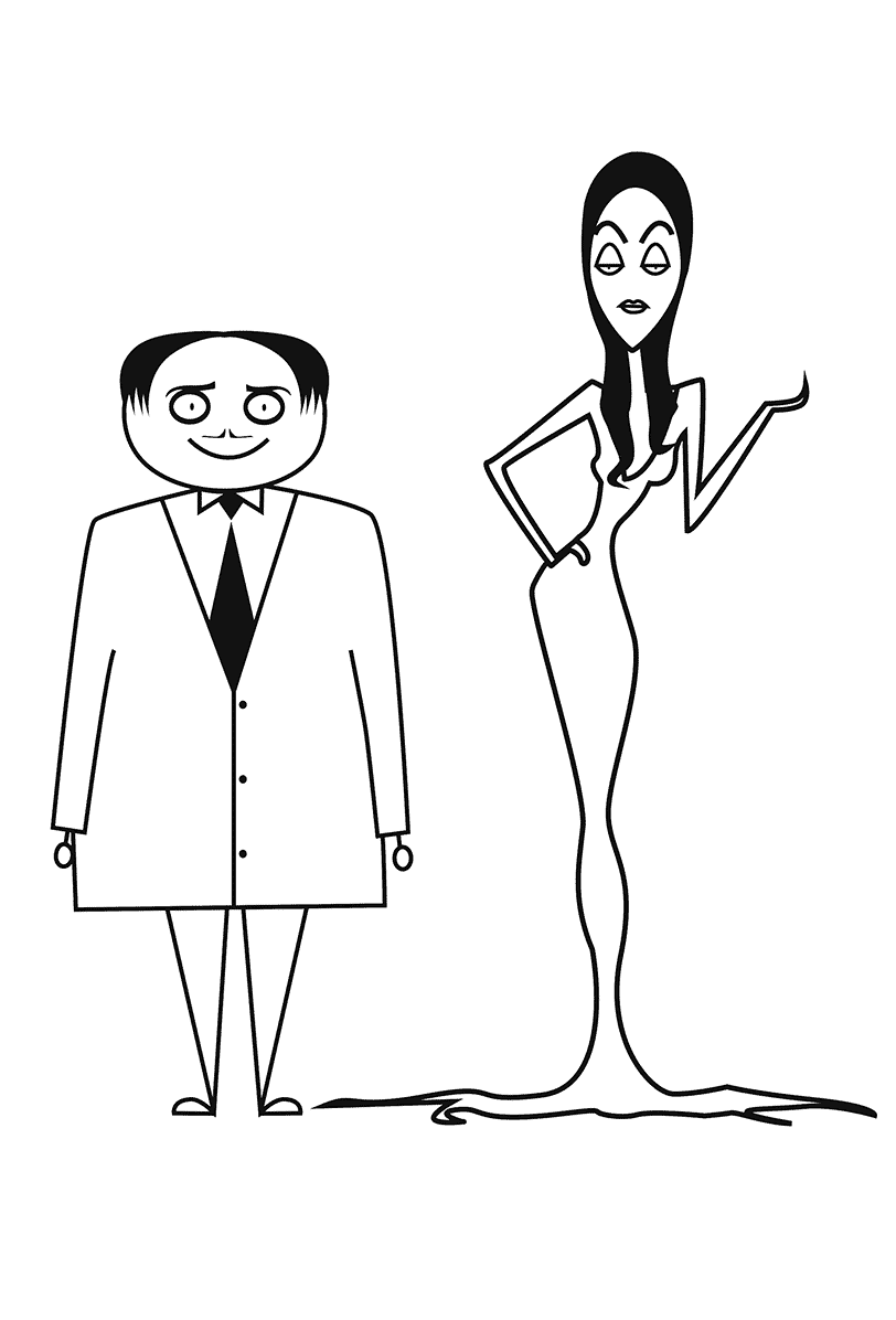 The Addams Family Coloring Pages: A Timeless Icon of Gothic Culture - Free Printable The Addams Family Coloring Pages