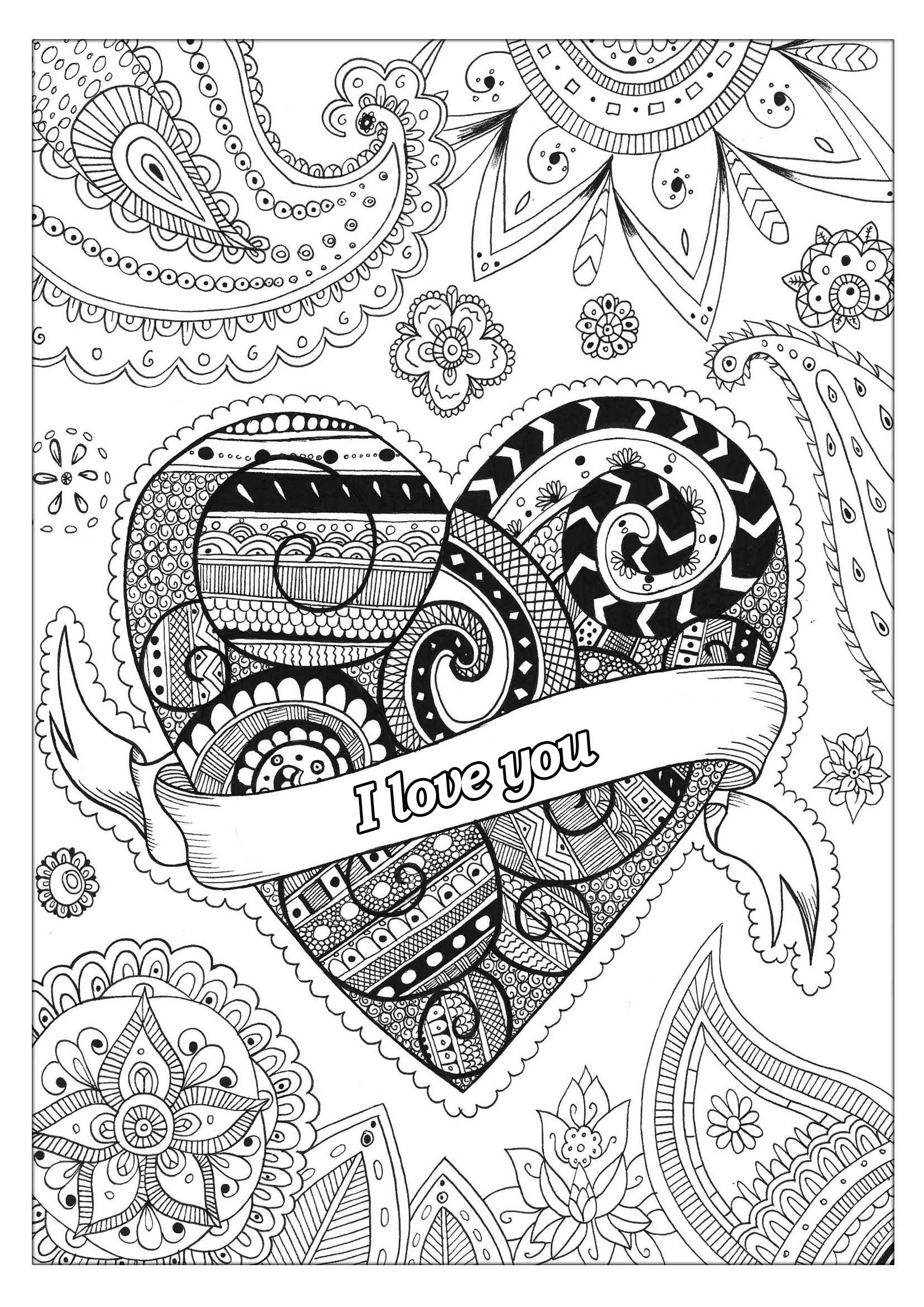Printable Valentine Coloring Pages Pdf Free - Free Printable Valentine Coloring Pages For Adults