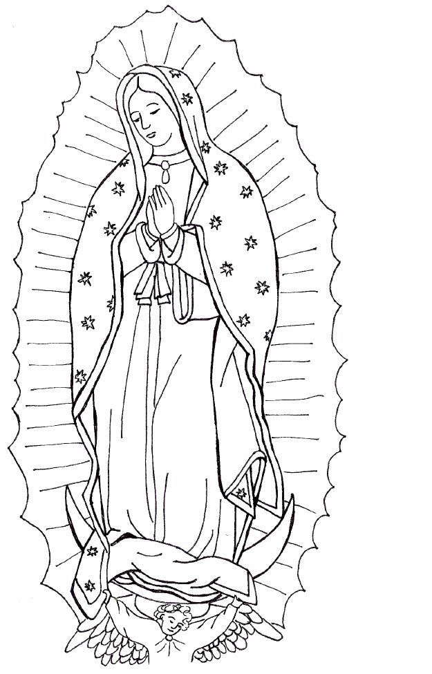 Virgen De Guadalupe Coloring Pages - Free Virgen De Guadalupe Coloring Pages