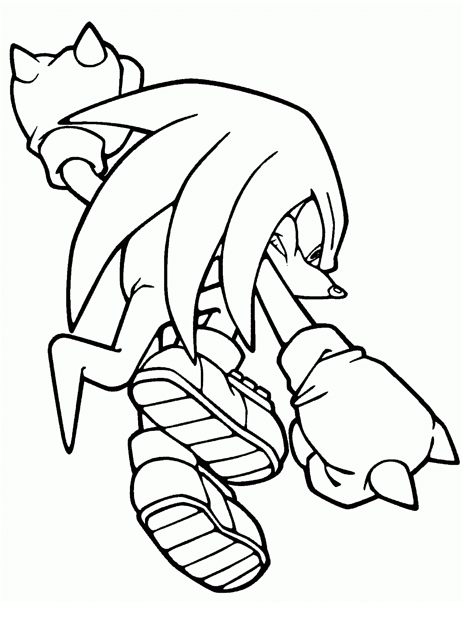 Printable Knuckles Coloring Pages - Free knuckles coloring pages