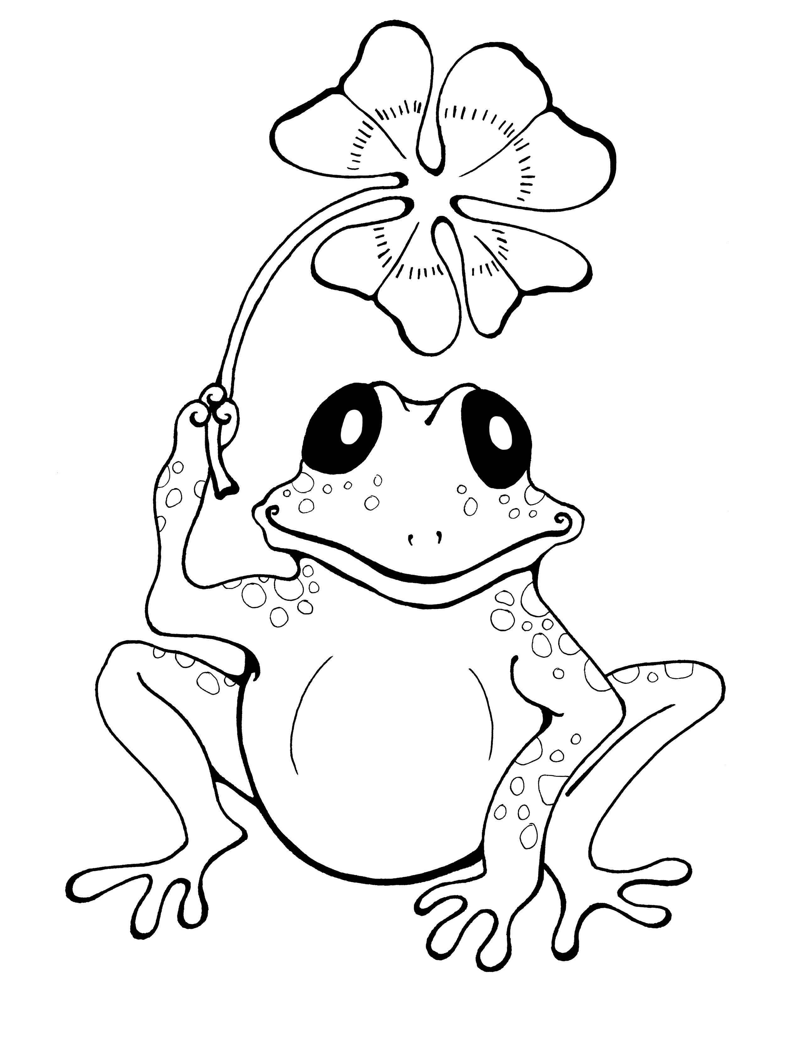 Printable Amphibian Coloring Pages - Frog Amphibian Coloring Pages