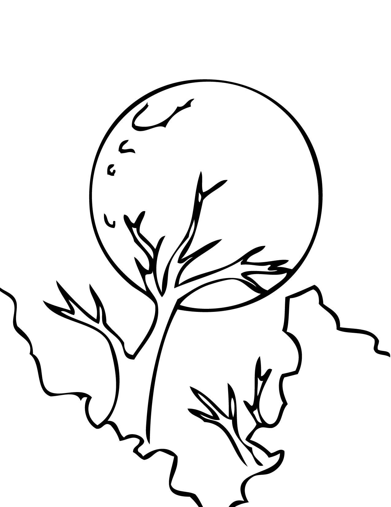 Printable Moon Coloring Pages Pdf - Full Moon Coloring Pages