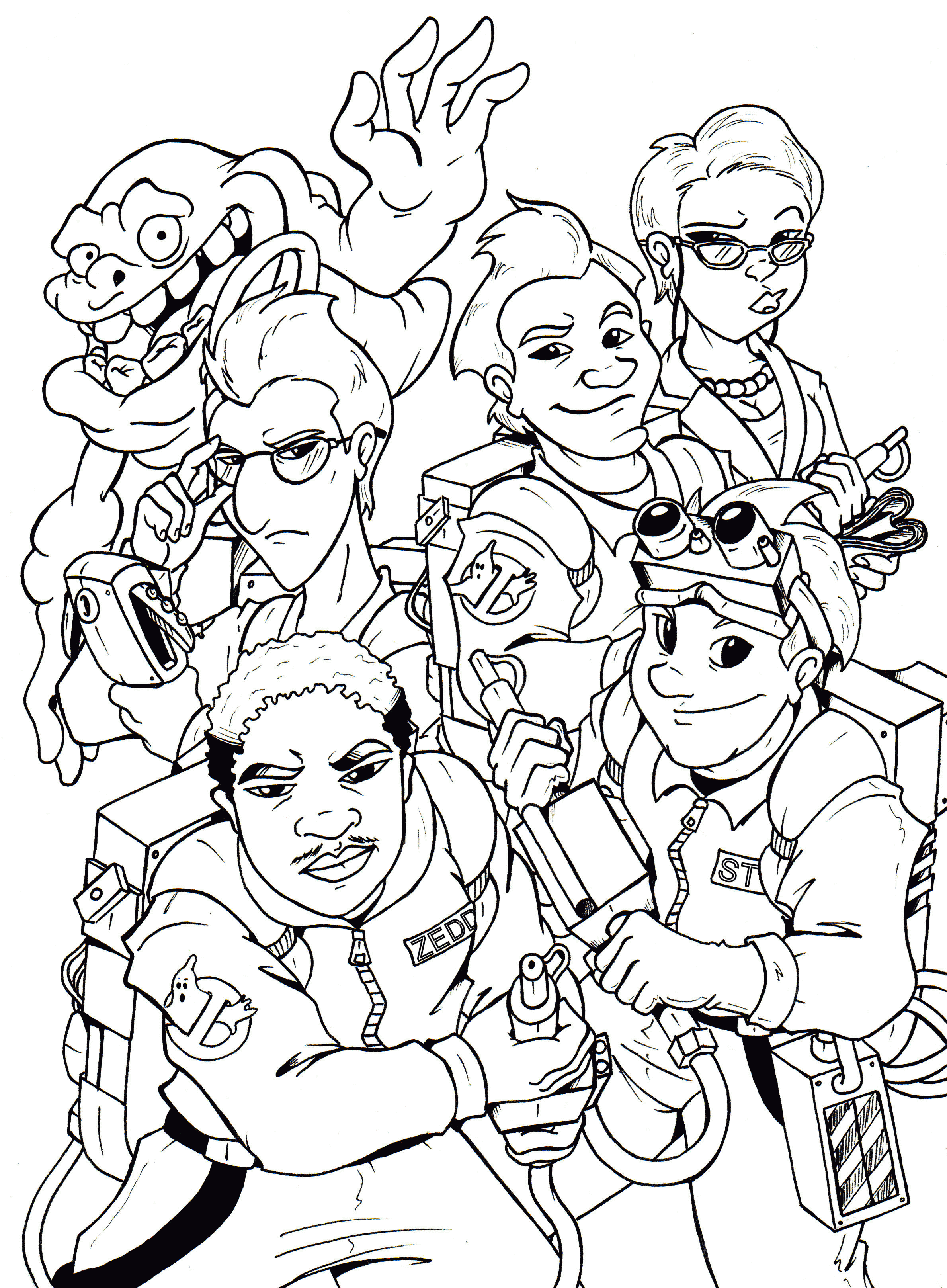 Printable Ghostbusters Coloring Pages Pdf - Ghostbusters Coloring Pages