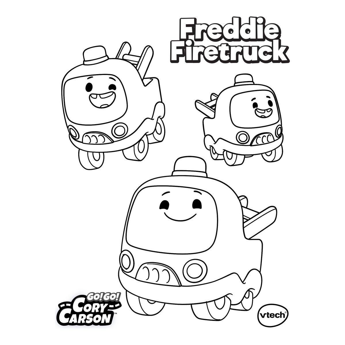Cory Carson Coloring Pages Pdf to Print - Go Go Cory Carson Freddie Firetruck Coloring Pages