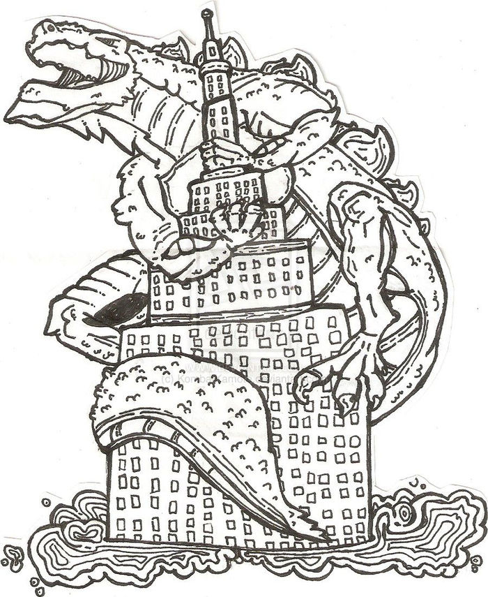 Godzilla Coloring Pages - Godzilla King Of The Monsters Coloring Pages