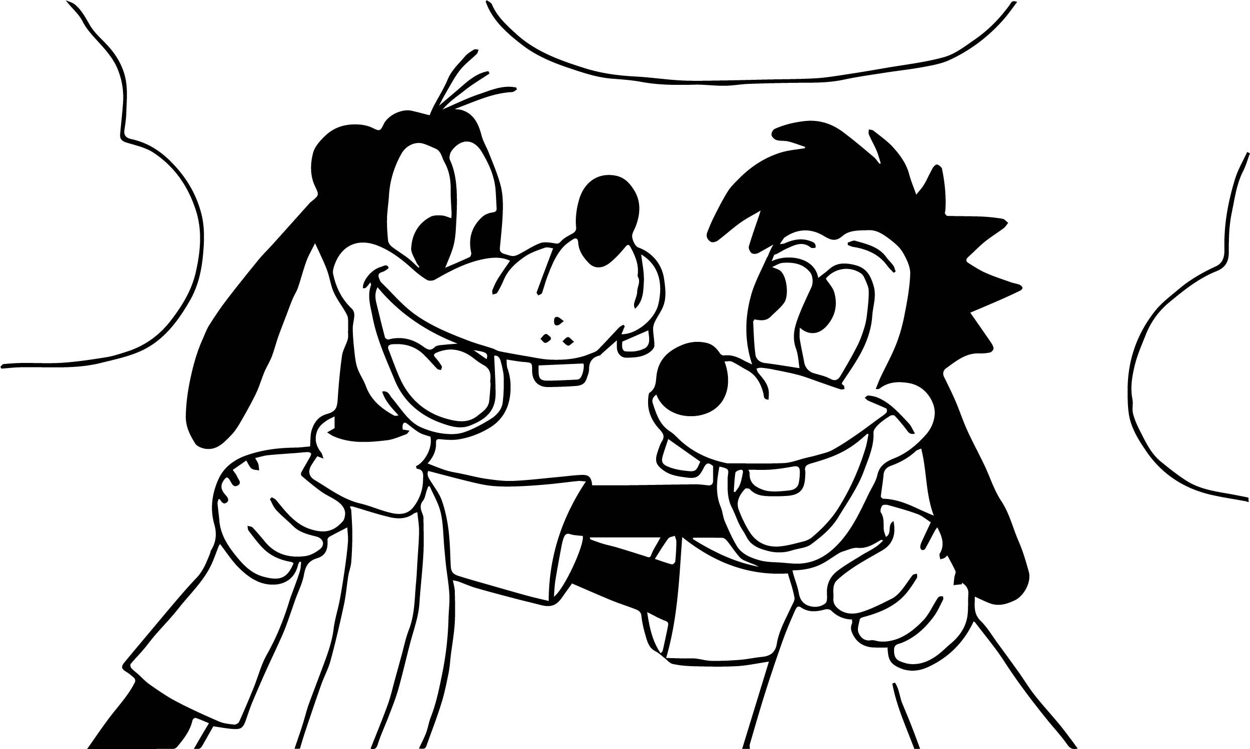 Goofy Coloring Pages For Kids - Goofy And Max Coloring Pages