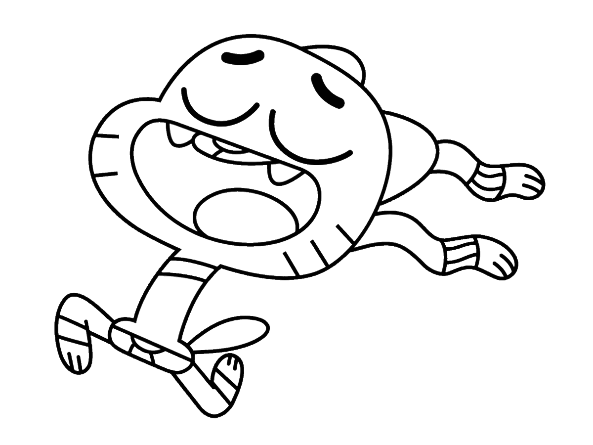 Amazing World Of Gumball Coloring Pages Pdf For Kids - Gumball Coloring Pages