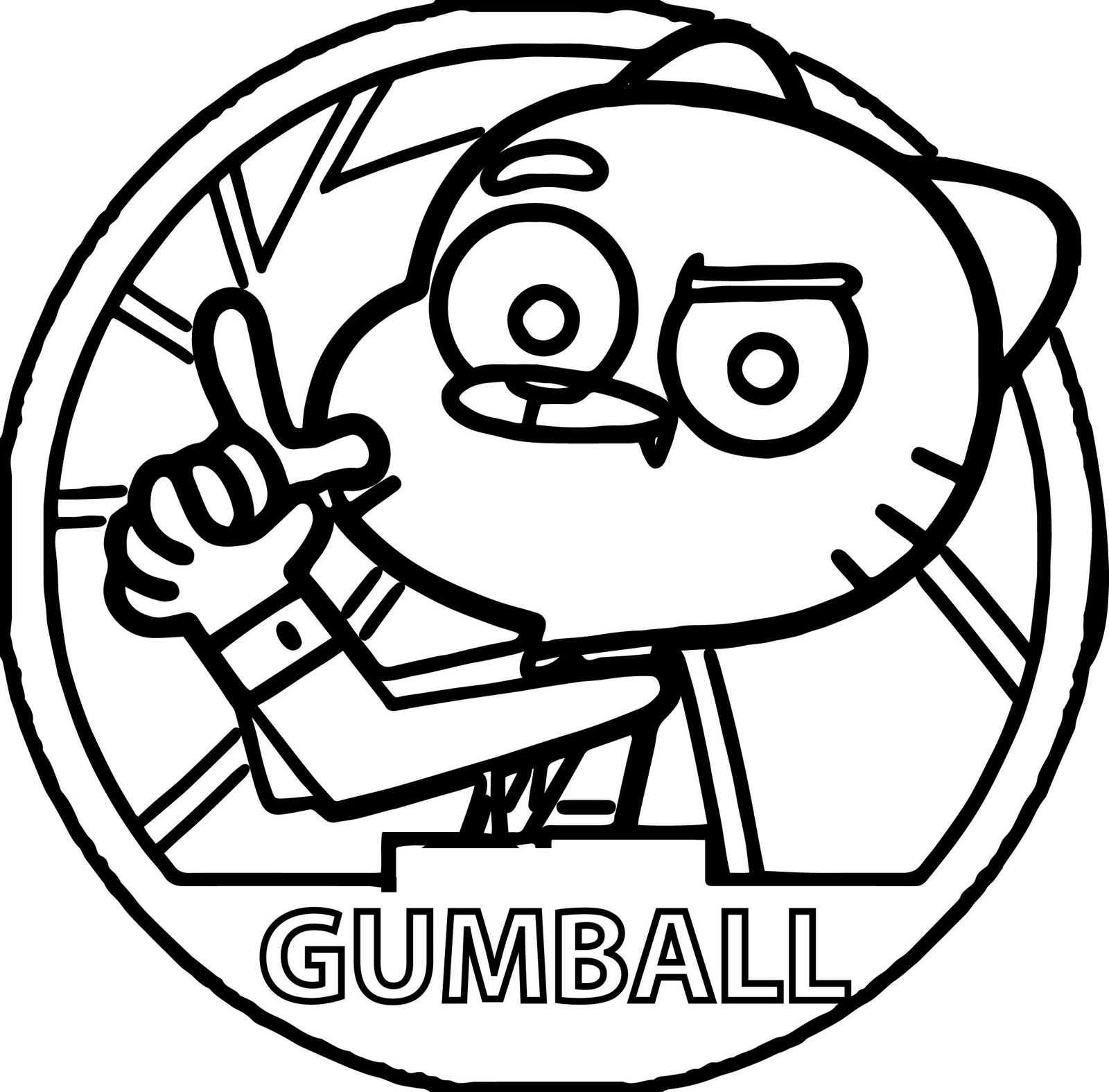Amazing World Of Gumball Coloring Pages Pdf For Kids - Gumball coloring sheet for children