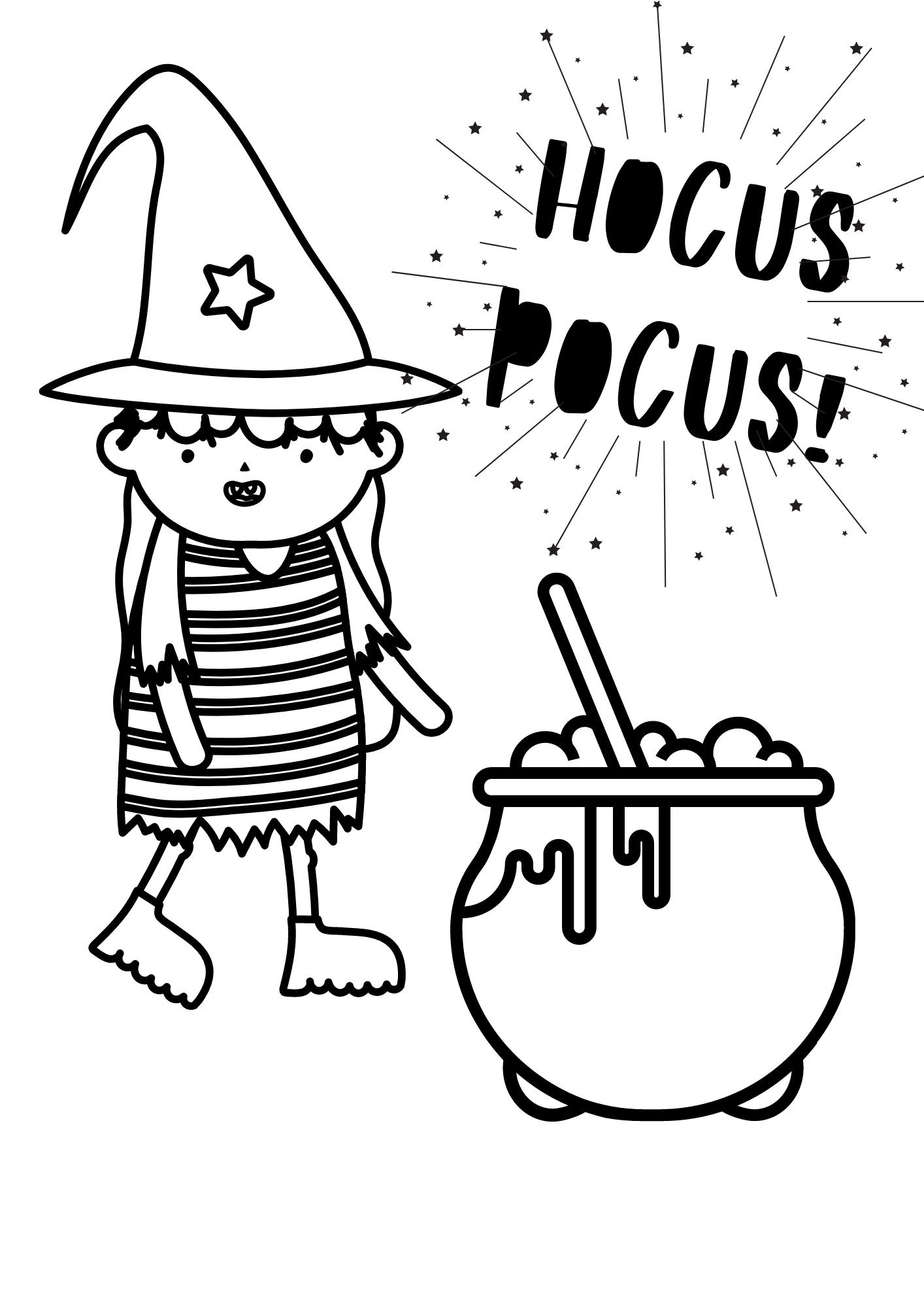 Printable Hocus Pocus Coloring Pages - Hocus Pocus Coloring Page For Kids