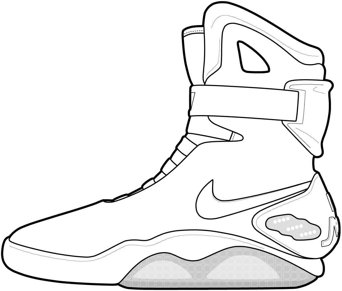 Jordan Coloring Pages Pdf to Print - Jordan Sneakers Coloring Pages