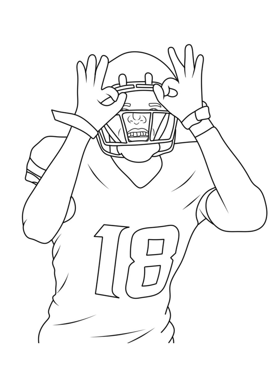 Justin Jefferson Coloring Pages Printable Pdf - Justin Jefferson coloring pages