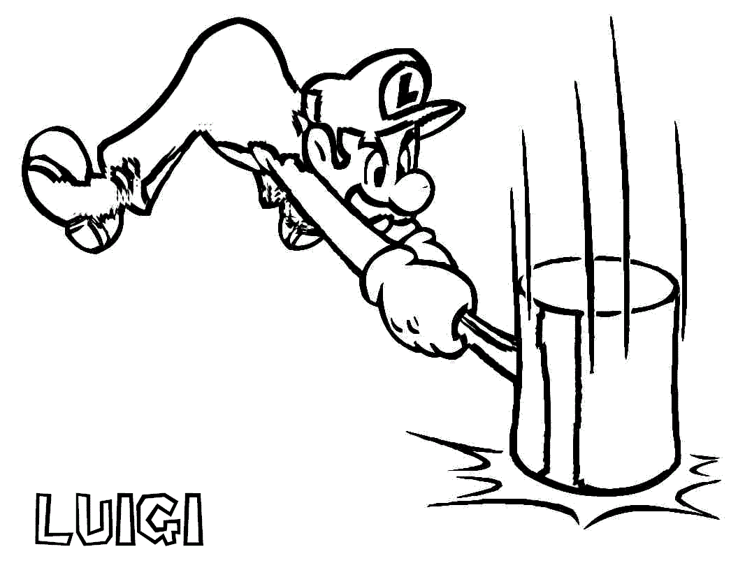 Luigi Coloring Pages Pdf to Print - Luigi Coloring Pages To Print