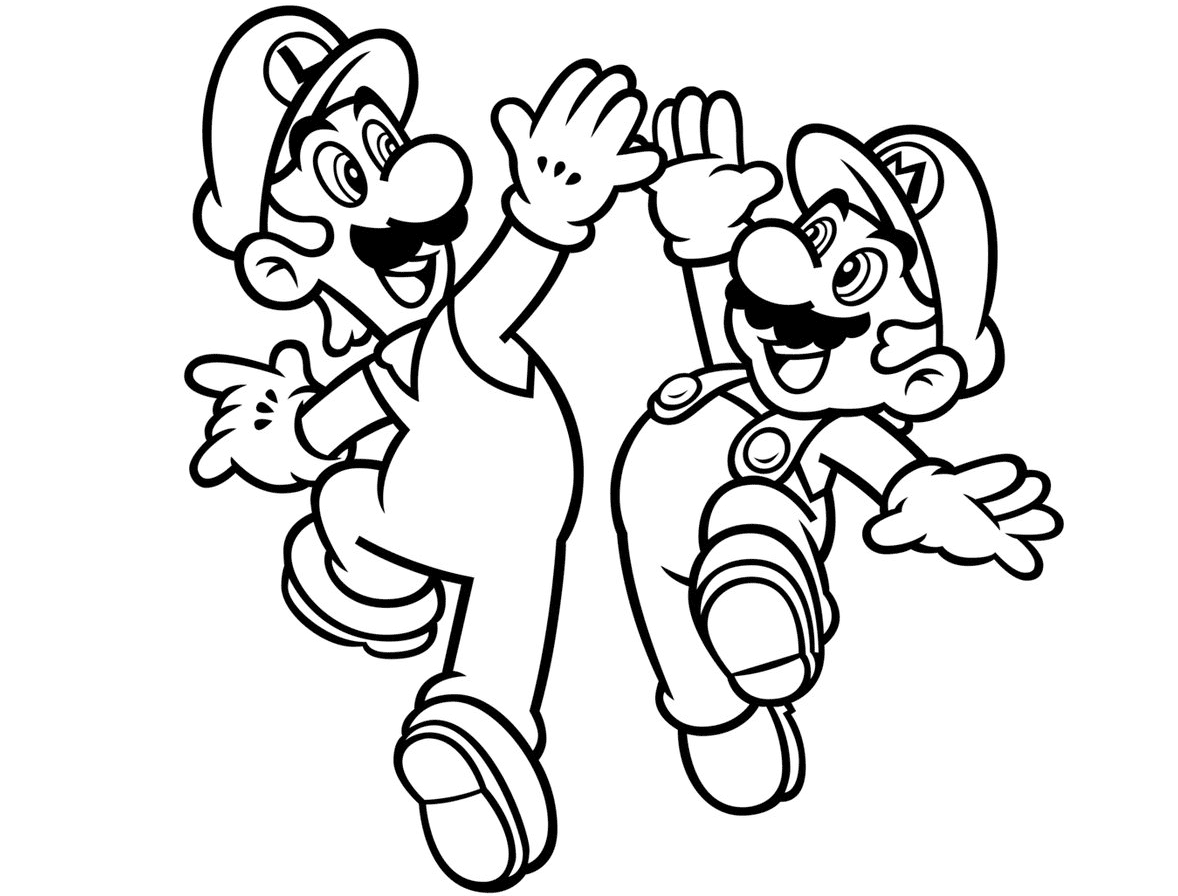 Luigi Coloring Pages Pdf to Print - Mario And Luigi Coloring Pages