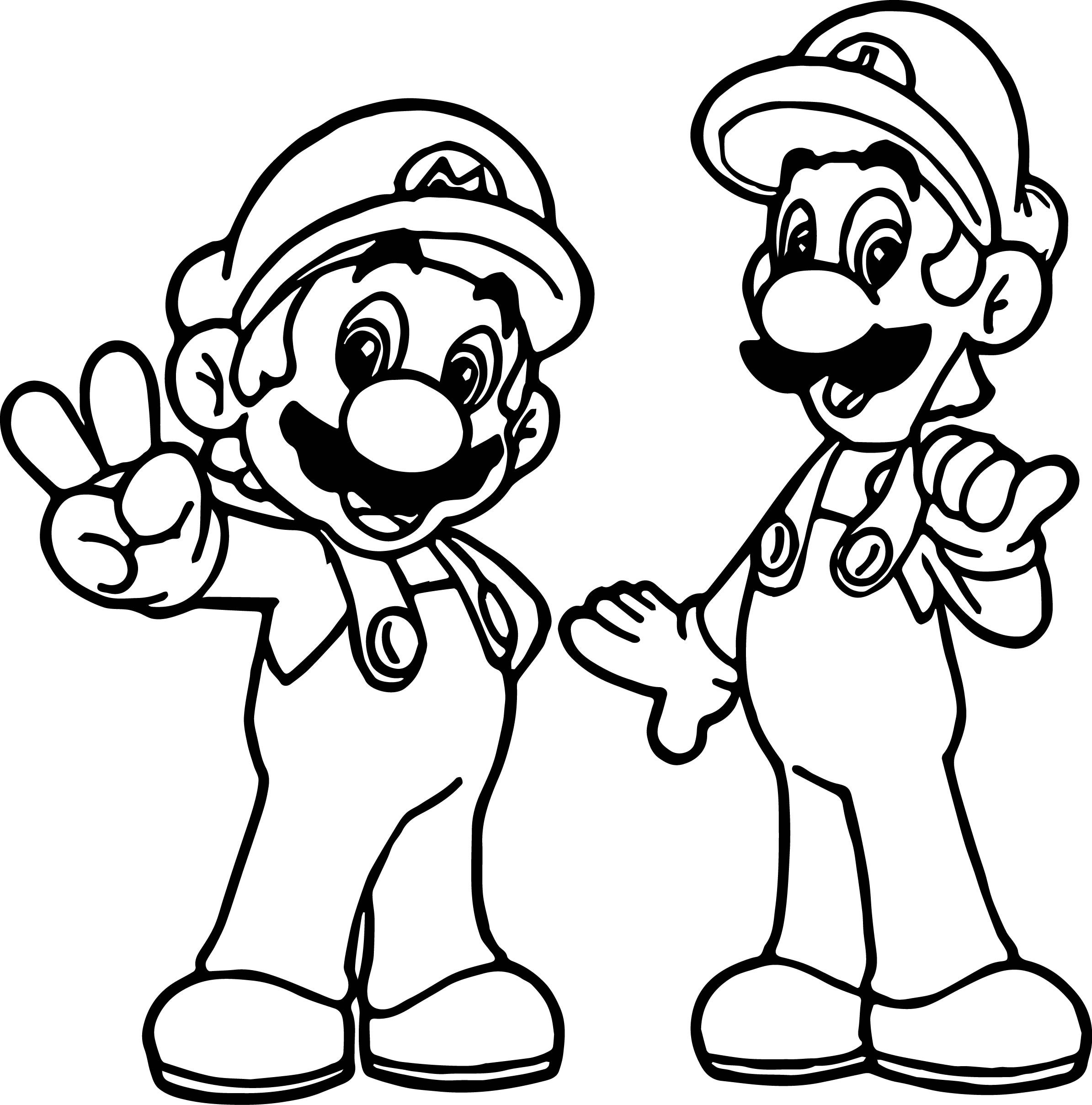 Luigi Coloring Pages Pdf to Print - Mario Luigi Coloring Pages