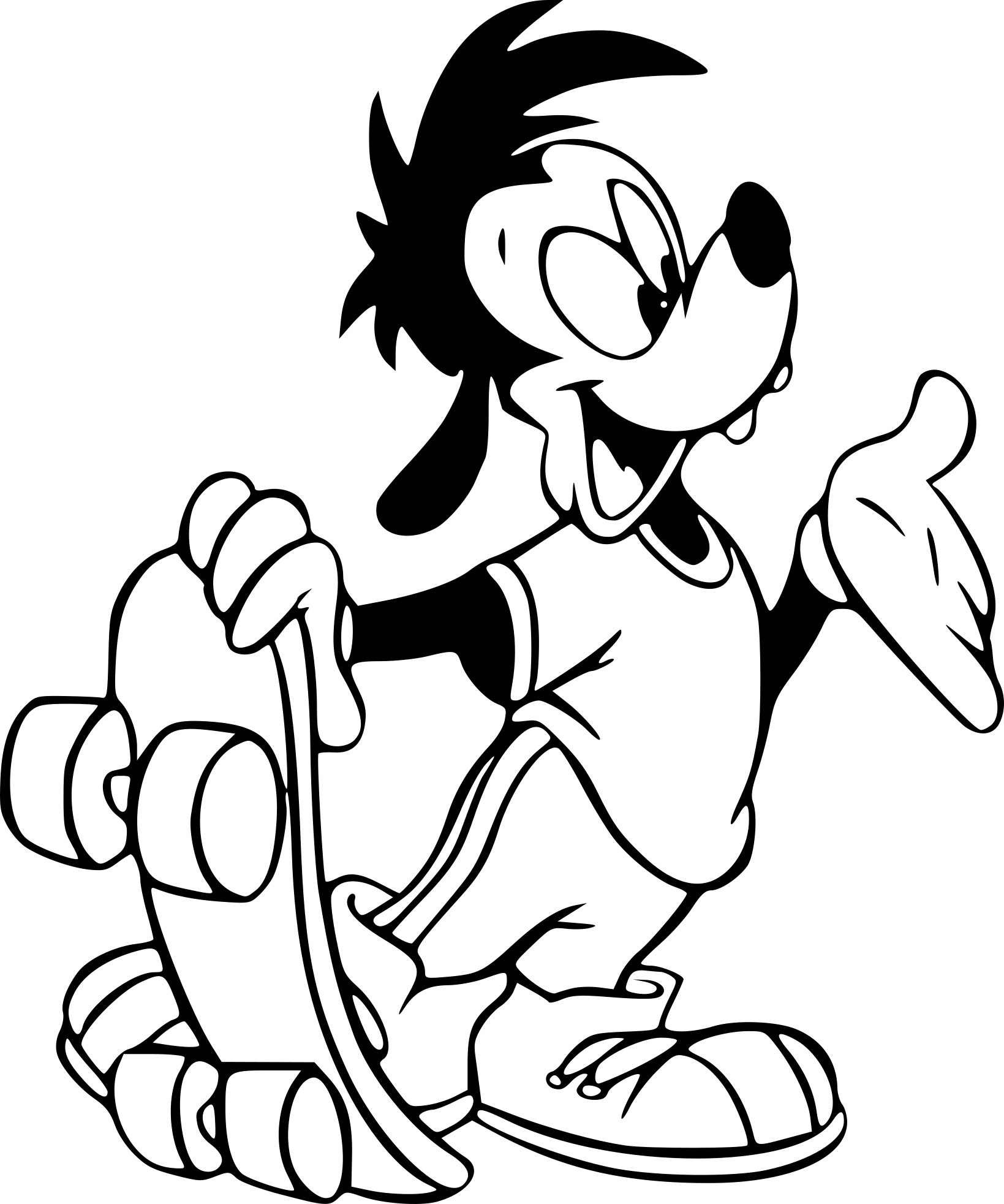 Goofy Coloring Pages For Kids - Max Goofy Coloring Pages