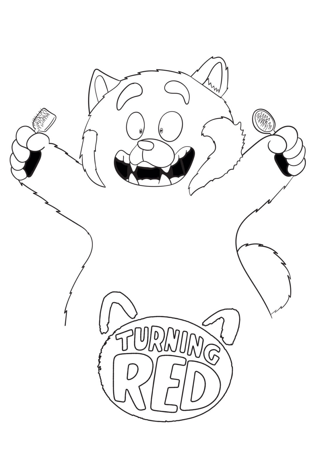 Turning Red Coloring Pages - Mei Lee panda Turning Red Coloring Pages