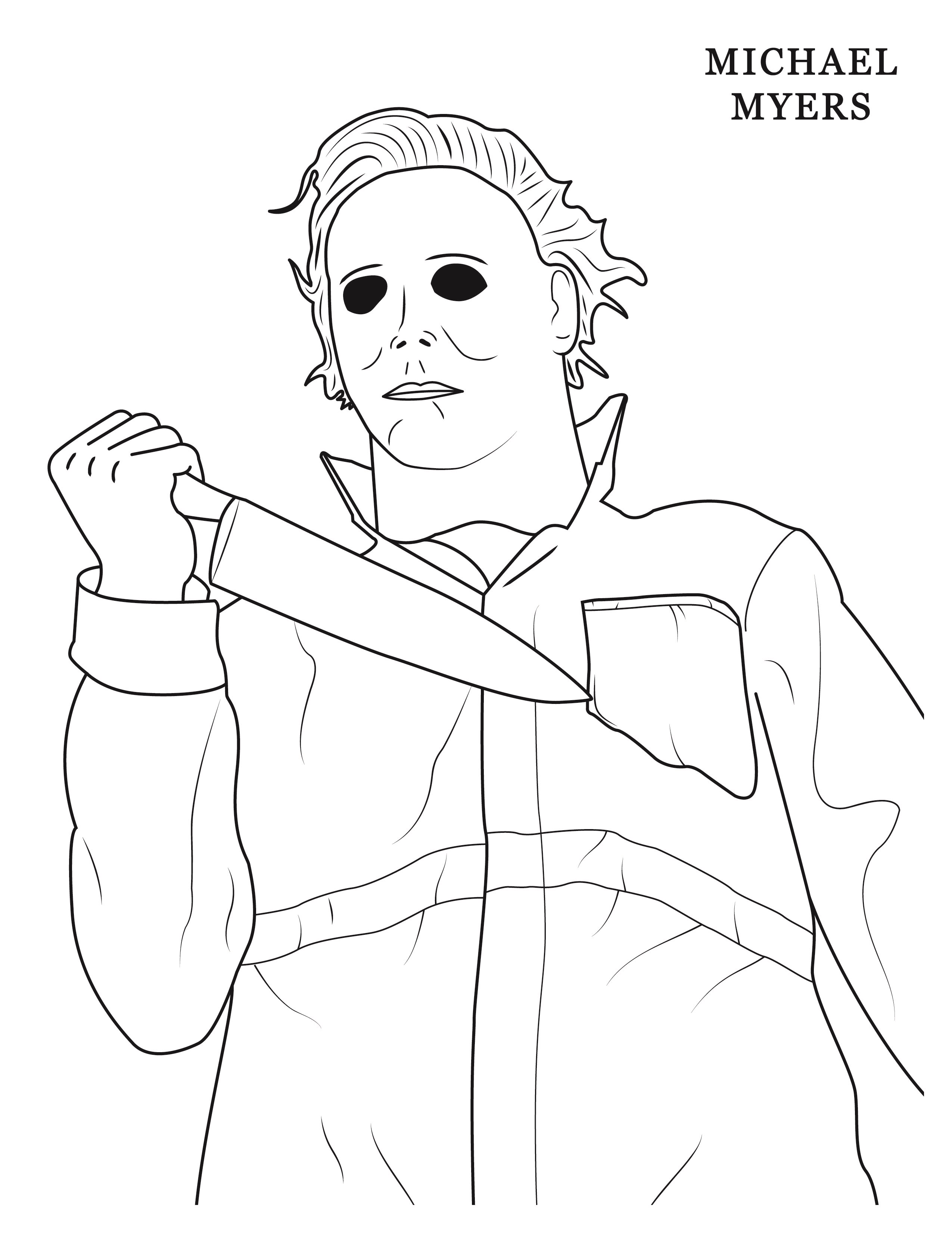 Michael Myers Coloring Pages - Michael Myers Coloring Pages