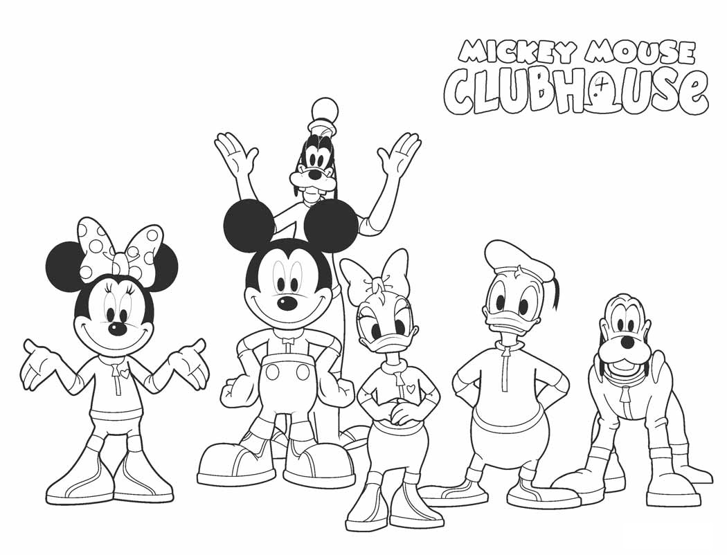 Mickey Mouse Clubhouse Coloring Pages For Kids - Mickey Mouse Clubhouse Coloring Pages