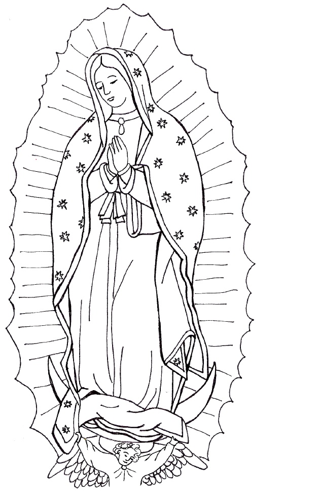 Virgen De Guadalupe Coloring Pages - Ourlady Virgen De Guadalupe Coloring Pages