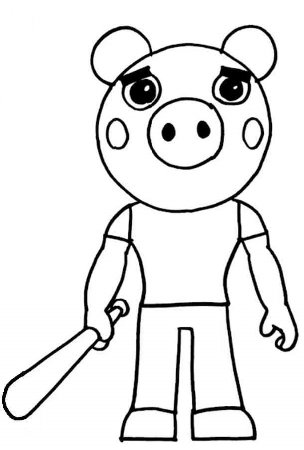 Printable Piggy Coloring Pages Pdf - Piggy Roblox Coloring Pages George