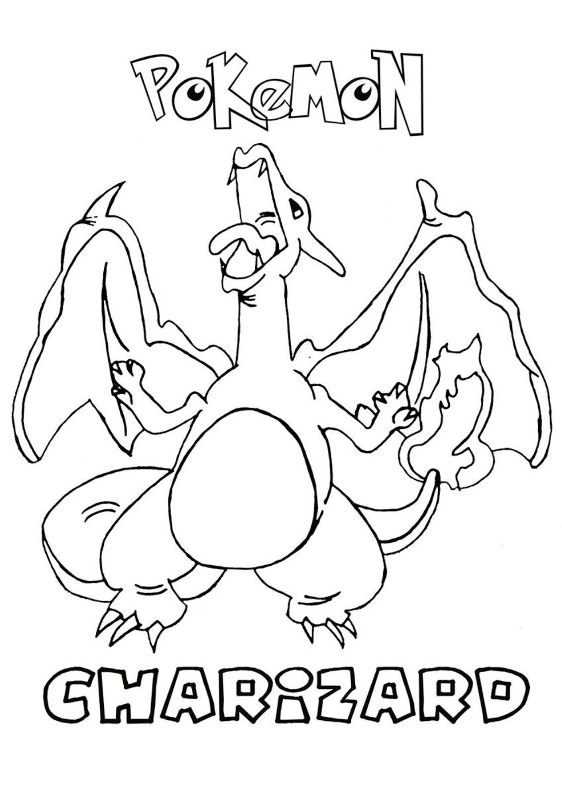 Printable Charizard Coloring Pages - Pokemon Coloring Pages Mega Charizard