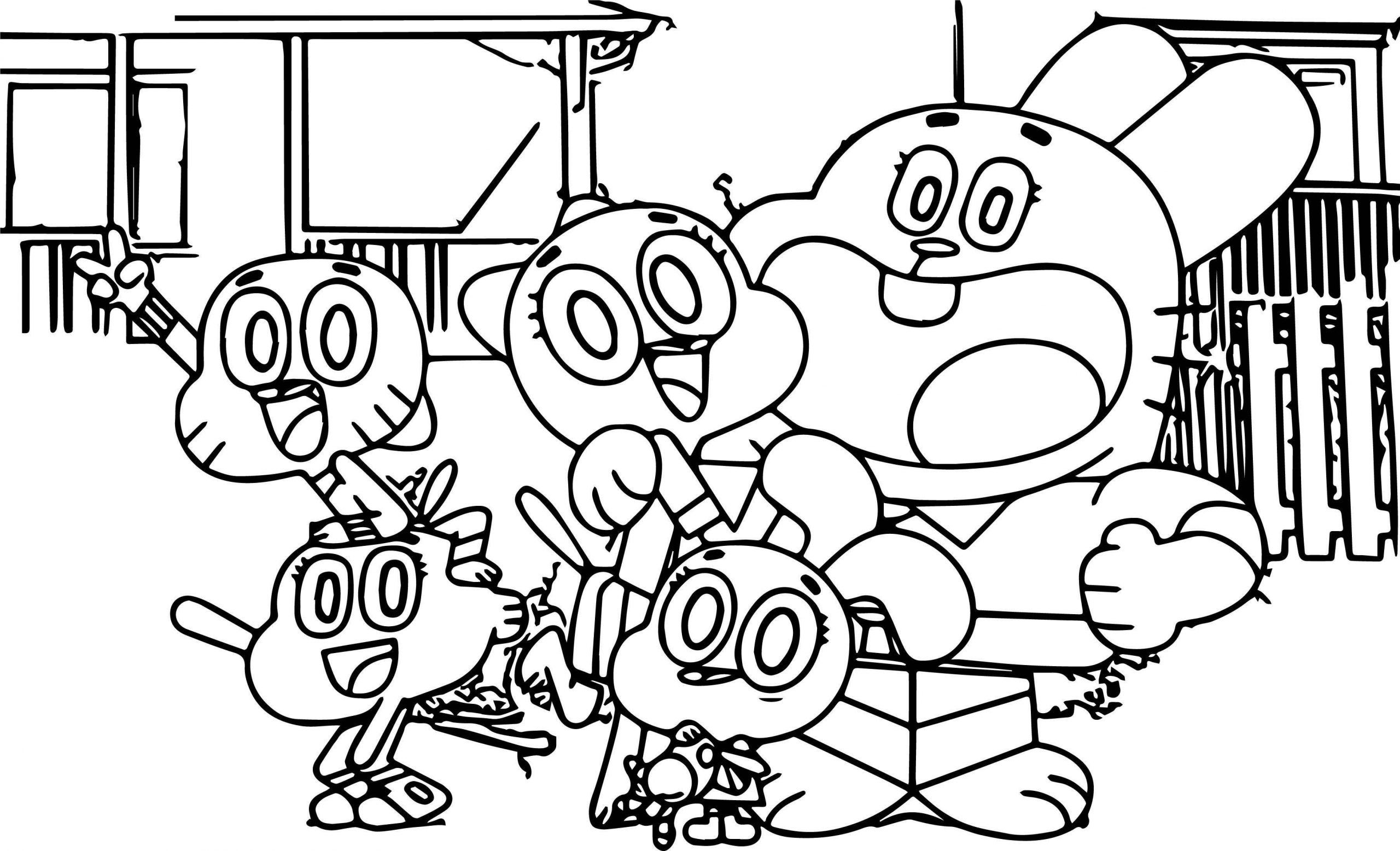 Amazing World Of Gumball Coloring Pages Pdf For Kids - Printable Amazing World Of Gumball Coloring Pages