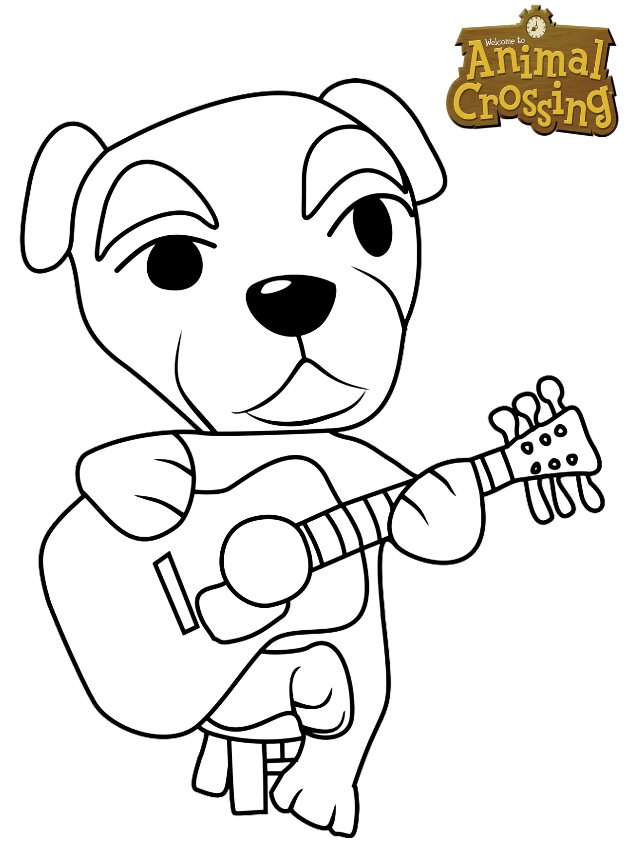 Animal Crossing Coloring Pages - Printable Animal Crossing Coloring Pages