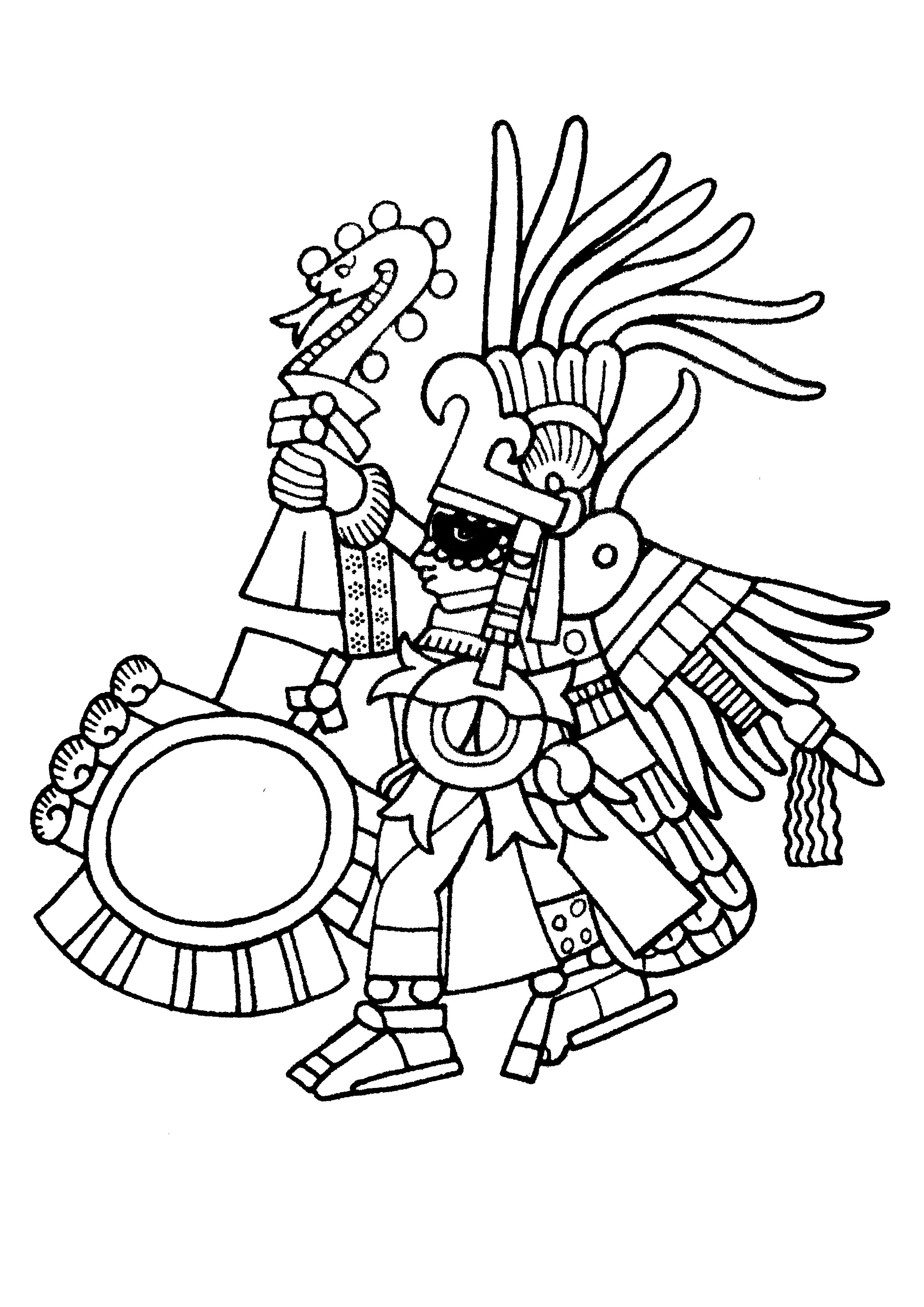 Aztec Coloring Pages Pdf to Print - Printable Aztec Coloring Pages