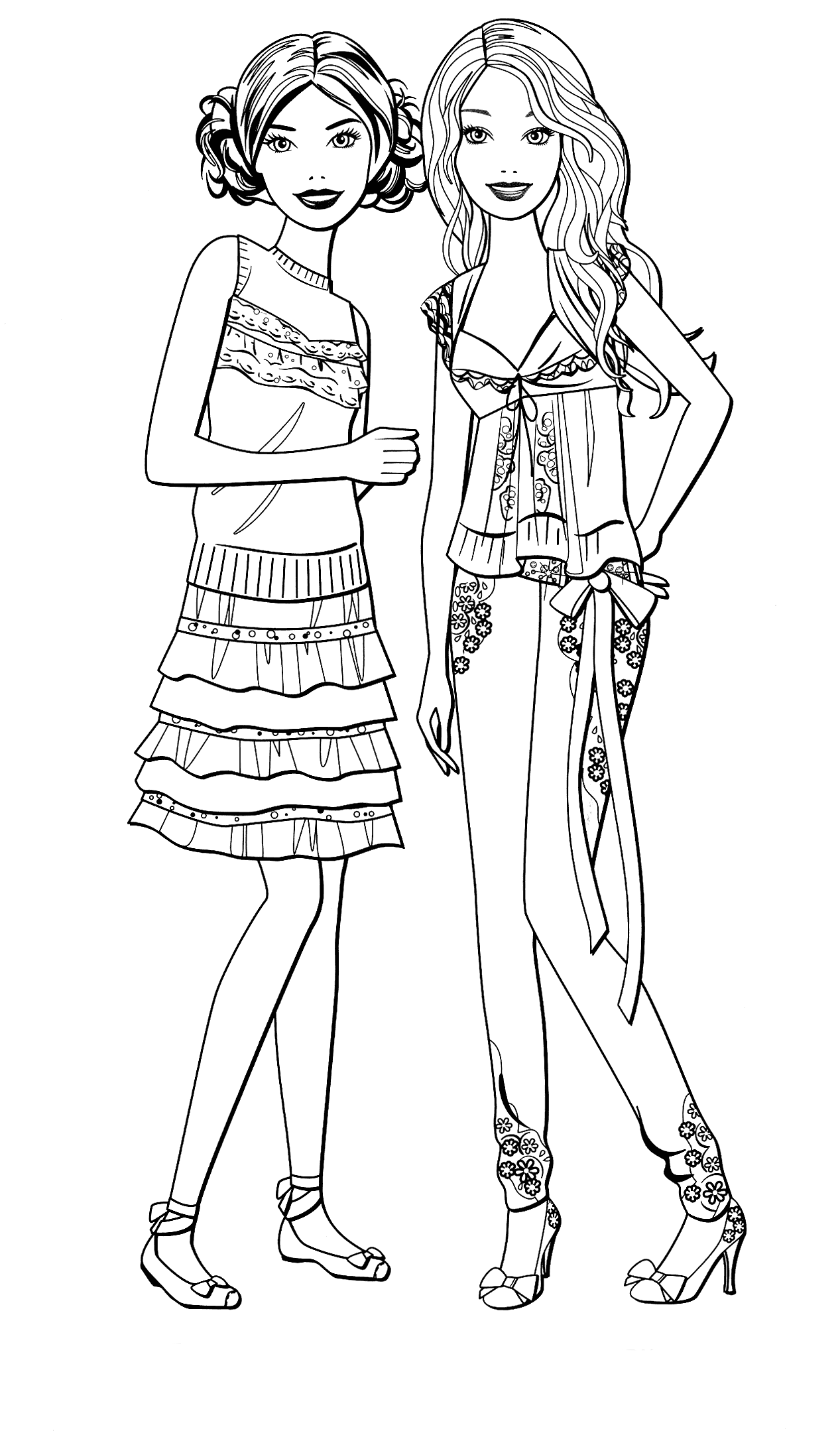 Printable Barbie And Friends Coloring Pages Pdf - Printable Barbie And Friends Coloring Pages