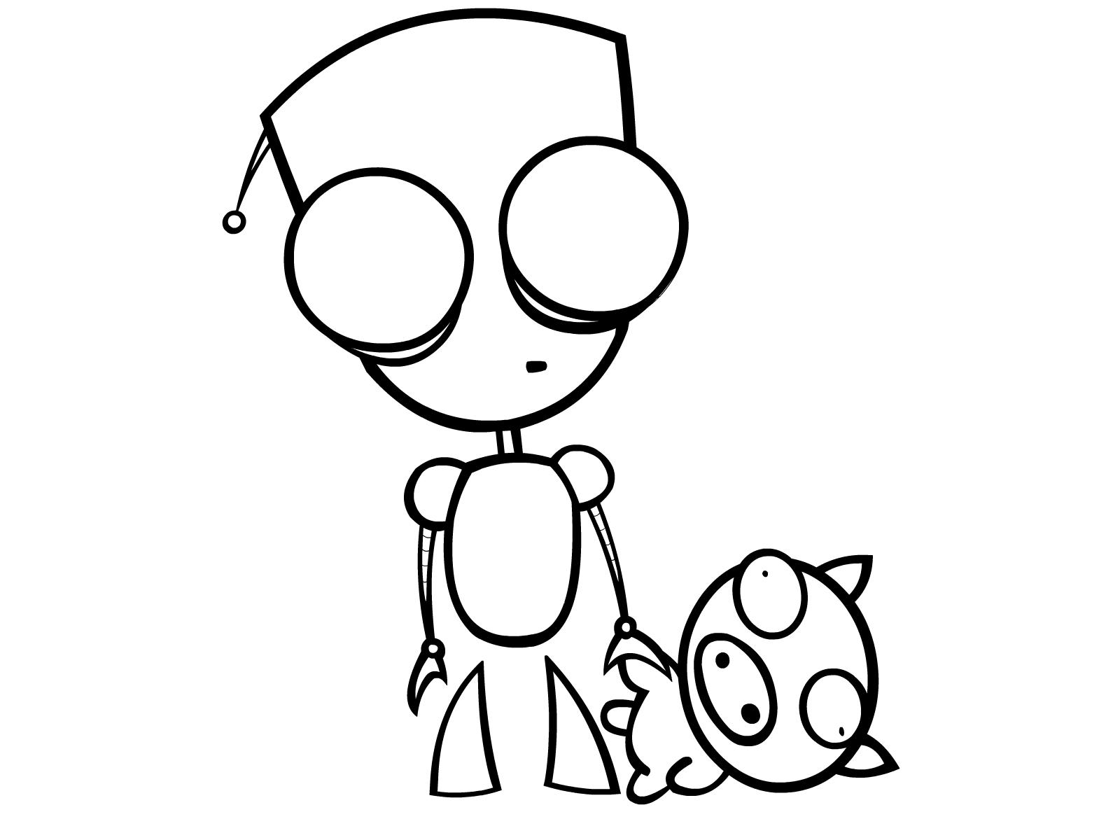 Printable GIR Coloring Pages Pdf - Printable Gir Coloring Pages