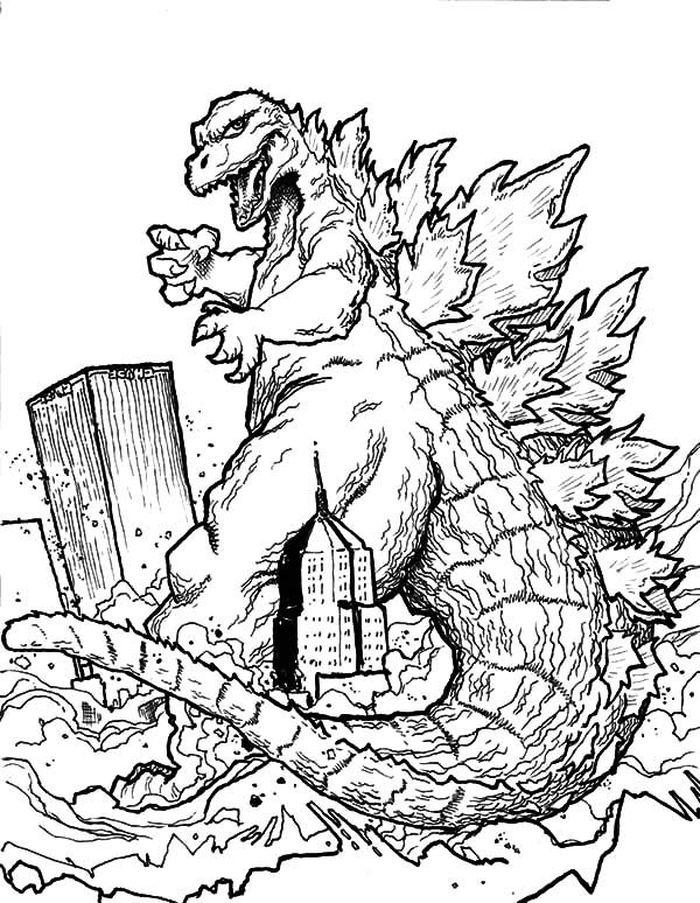 Godzilla Coloring Pages - Printable Godzilla Coloring Pages