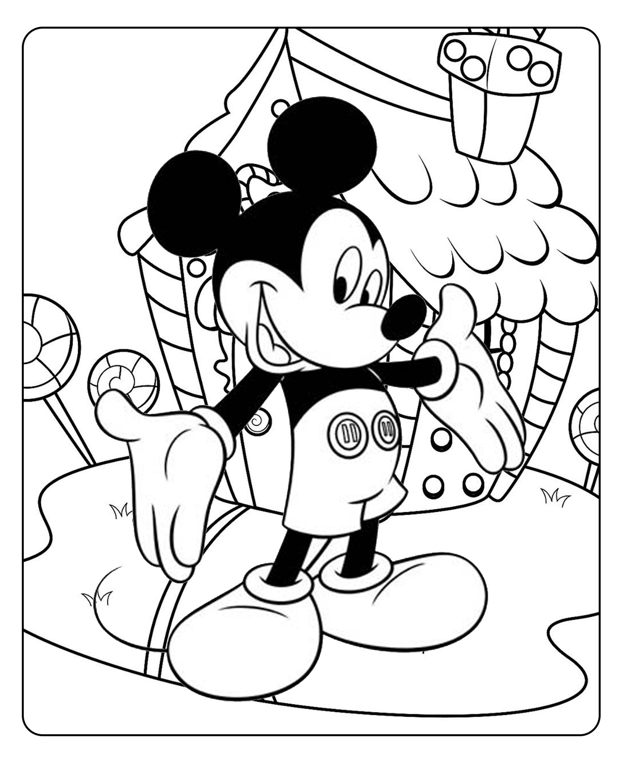Mickey Mouse Clubhouse Coloring Pages For Kids - Printable Mickey Mouse Clubhouse Coloring Pages