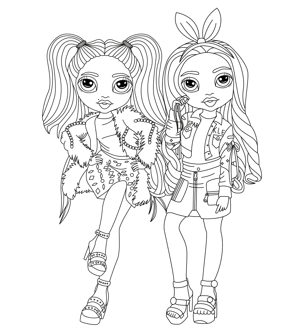 Rainbow High Coloring Pages PDF Printable - Printable Rainbow High Coloring Pages