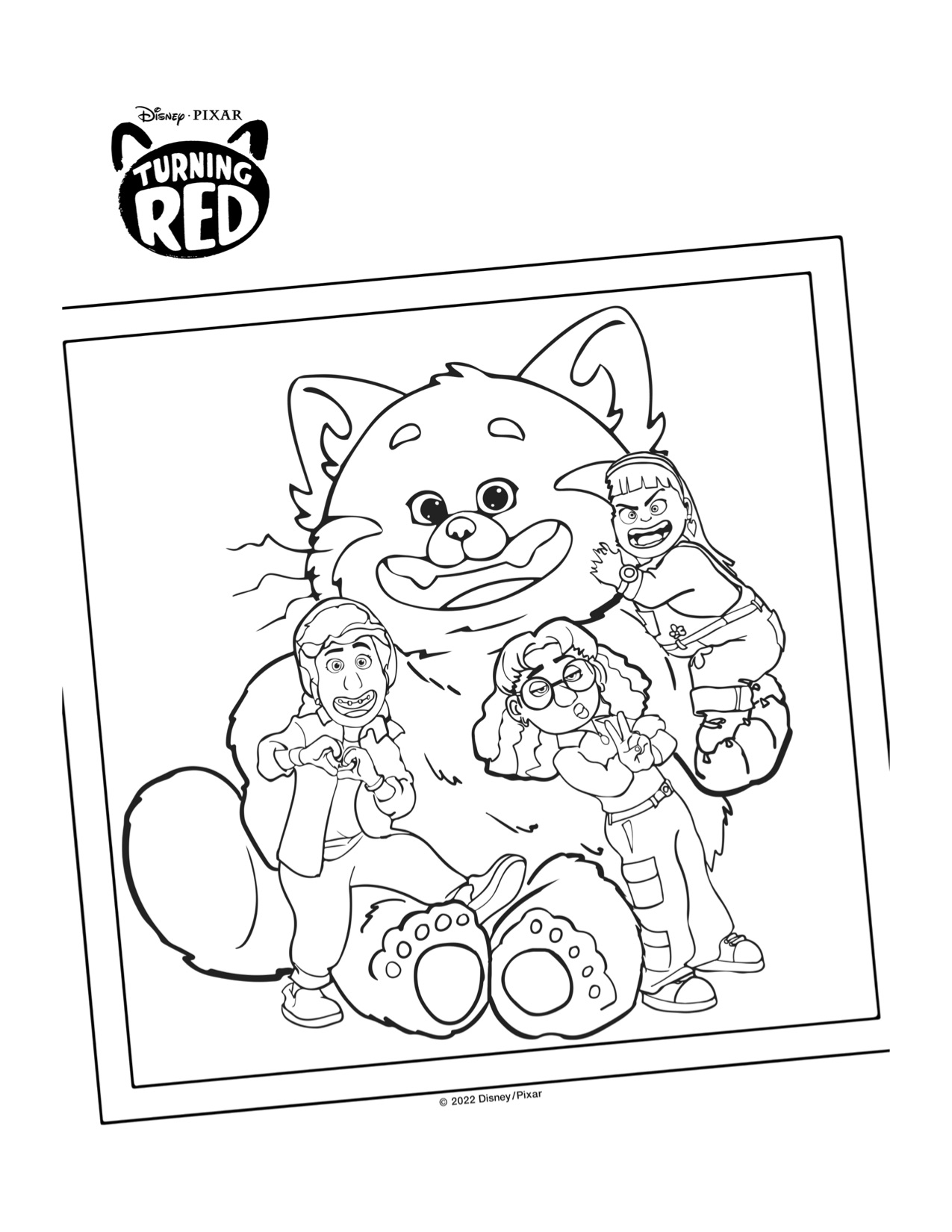 Turning Red Coloring Pages - Printable Turning Red Coloring Pages