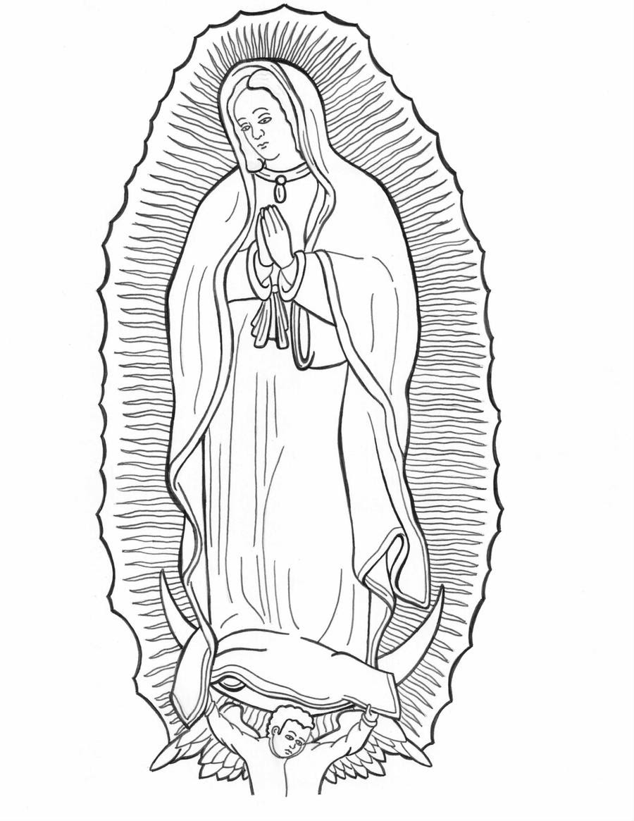 Virgen De Guadalupe Coloring Pages - Printable Virgen De Guadalupe Coloring Pages