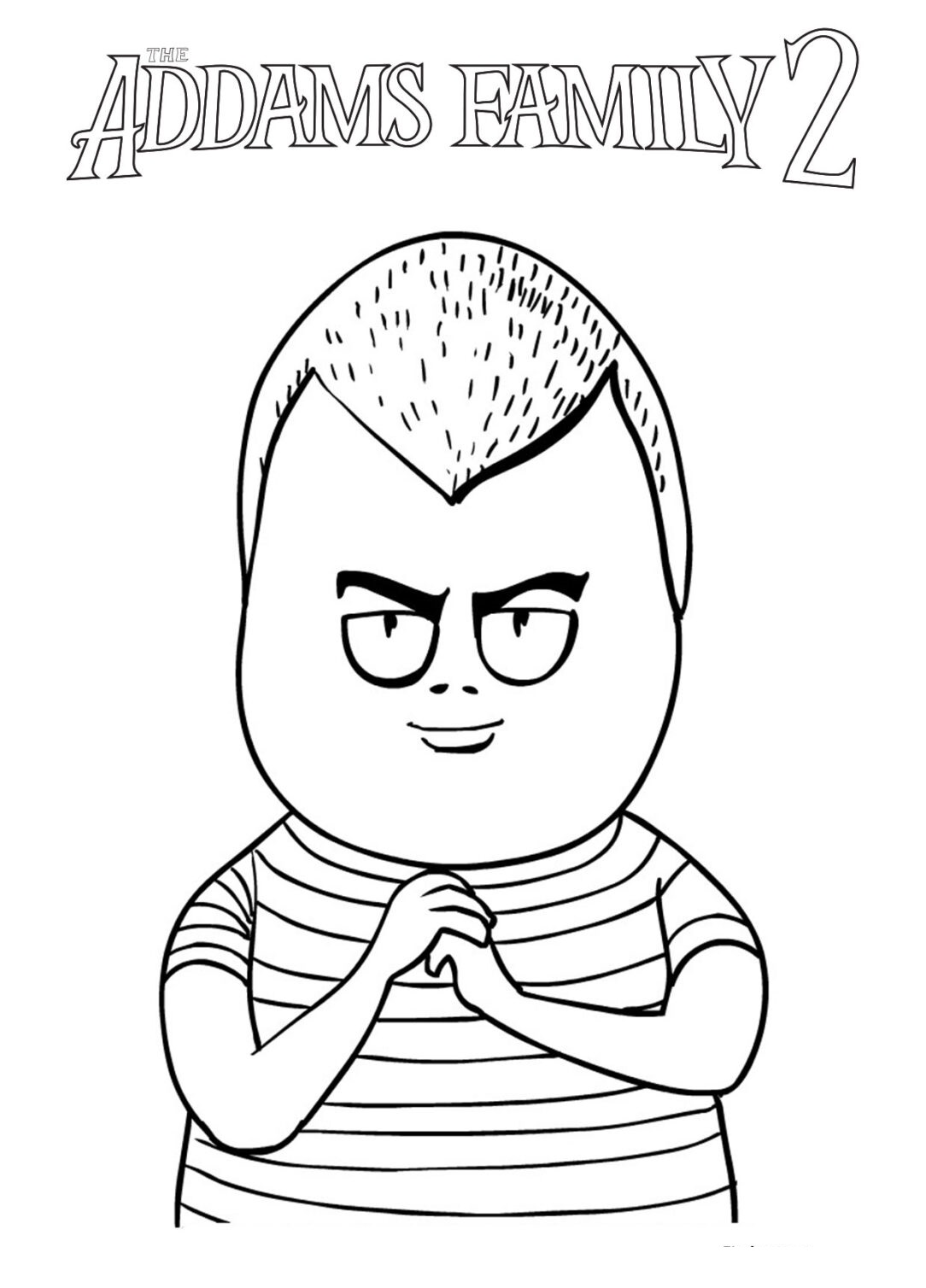 The Addams Family Coloring Pages: A Timeless Icon of Gothic Culture - Pugsley Addams Family Coloring Pages