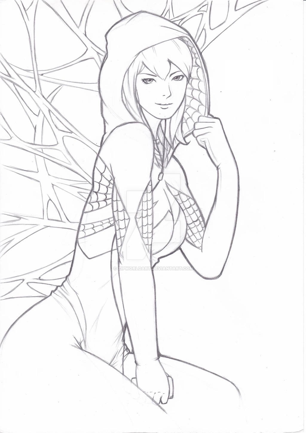 Printable Spider Gwen Coloring Pages Pdf - Realistic Spider Gwen Coloring Pages