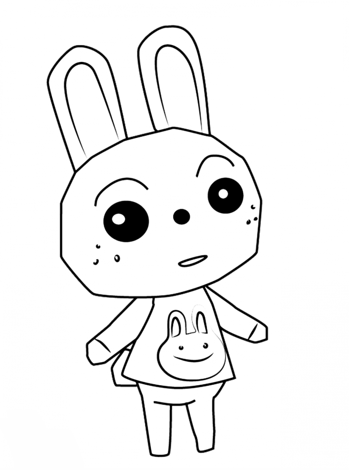Cute Animal Crossing New Horizons Coloring Pages Pdf - Ruby peppy Animal Crossing New Horizons Coloring Pages