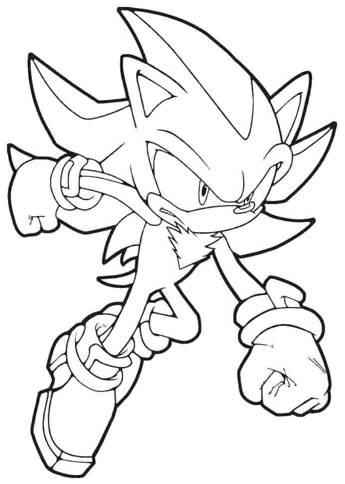 Shadow From Sonic Coloring Pages Pdf For Kids - Shadow From Sonic Coloring Pages To Print