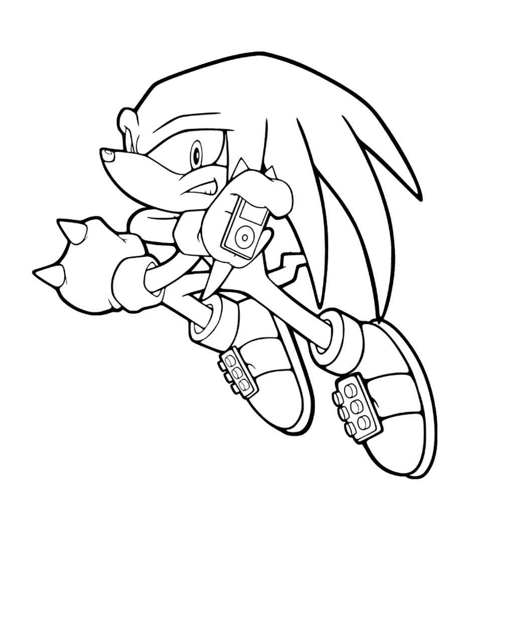 Printable Knuckles Coloring Pages - Sonic Knuckles Coloring Pages