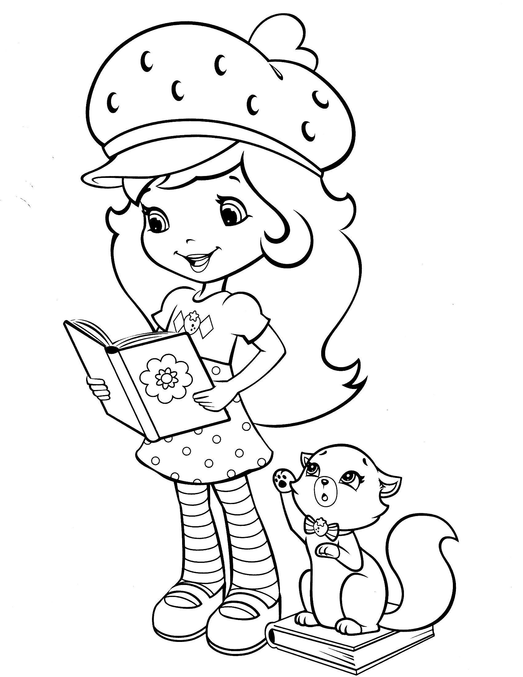 Printable Strawberry Shortcake Coloring Pages Pdf - Strawberry Shortcake Birthday Coloring Pages