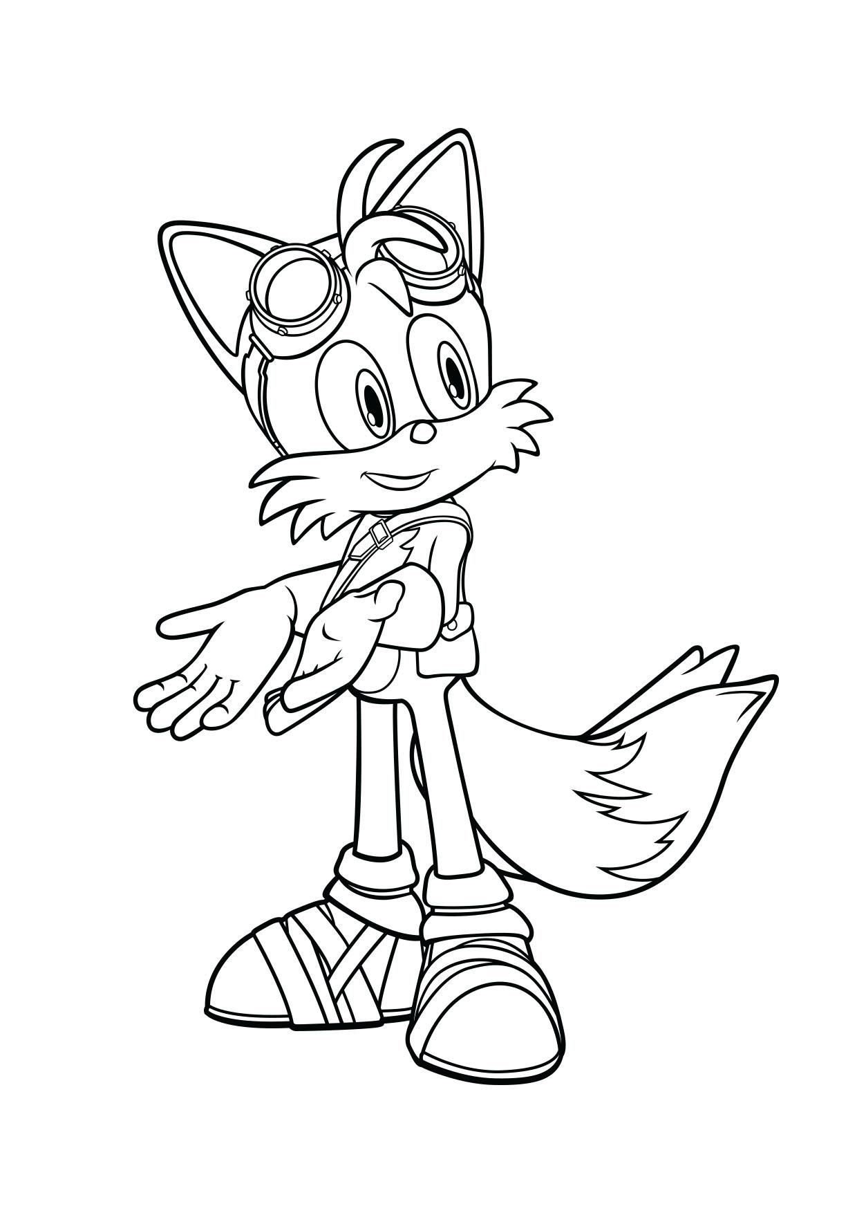 Free Printable Tails The Fox Coloring Pages Pdf - Tails The Fox Coloring Pages