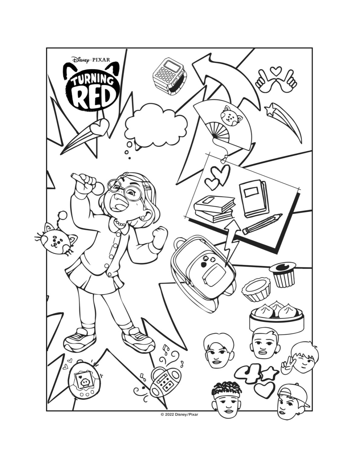 Turning Red Coloring Pages - Turning Red Coloring Pages to Print