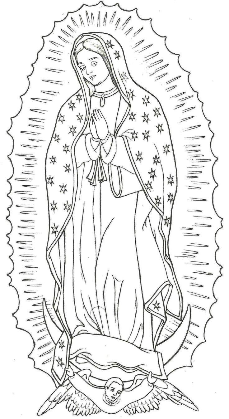 Virgen De Guadalupe Coloring Pages - Virgen De Guadalupe Coloring Pages