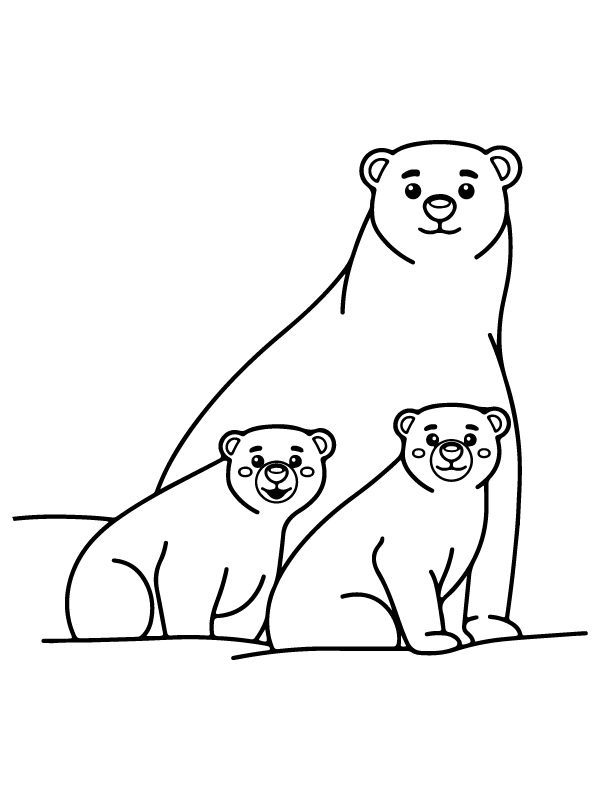 Amazing Arctic Animals Coloring Pages Pdf - adorable bears arctic animals coloring page