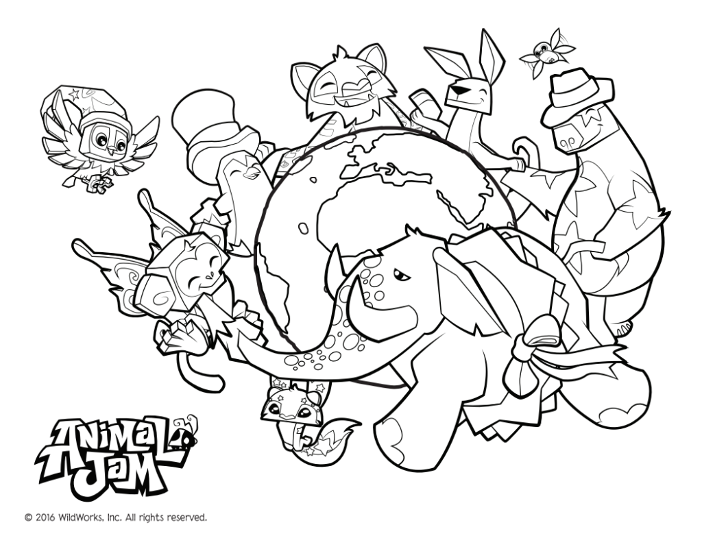 Animal Jam Coloring Pages Printable Pdf - animal jam coloring pages
